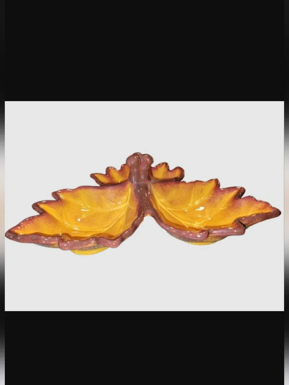 Better Homes & Gardens 2011 Heritage Collection 3 Maple Leaf Serving Tray Dish